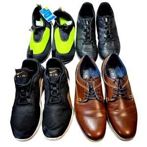 Nike Air + More Boy's Size 4 4.5 Sneakers Tennis Water Dress Shoes Bulk Lot of 3